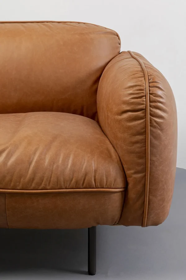 KARE Design Bank Calgary Smart Leather Light Brown 228cm