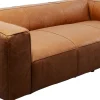 KARE Design Bank Cubetto Smart Leather Light Brown 220cm