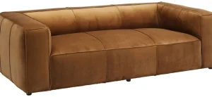 KARE Design Bank Cubetto 3-Zits Fluweel Bruin