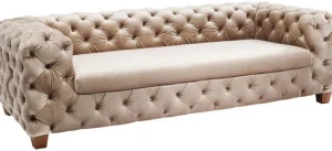 KARE Design Bank Desire 3-Zits Fluweel Ecru