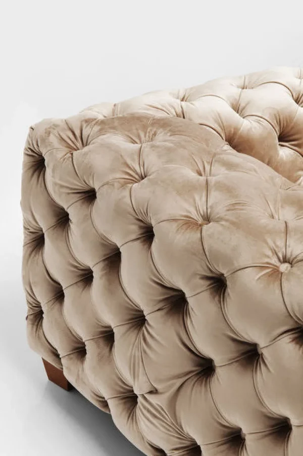 KARE Design Bank Desire 3-Zits Fluweel Ecru