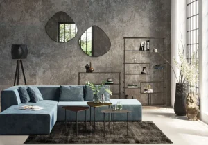 KARE Design Bank Infinity Fluweel Oceaan Links