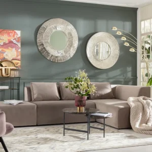 KARE Design Bank Infinity Fluweel Taupe Links