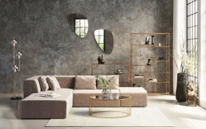 KARE Design Bank Infinity Fluweel Taupe Links