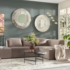 KARE Design Bank Infinity Fluweel Taupe Rechts