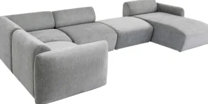 KARE Design Bank Living Landscape 2 Lucca Grey Right 328cm