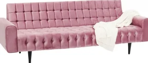 KARE Design Bank Milchbar 3-Zits Fluweel Roze