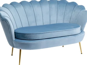 KARE Design Bank Water Lily 2-Zits Aqua 132cm