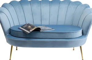 KARE Design Bank Water Lily 2-Zits Aqua 132cm