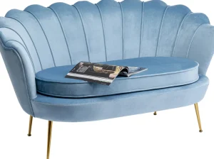 KARE Design Bank Water Lily 2-Zits Aqua 132cm