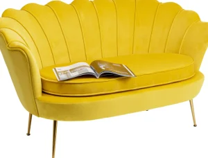 KARE Design Bank Water Lily 2-Zits Geel 132cm