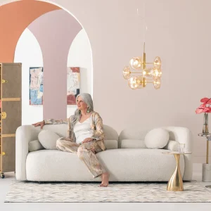 KARE Design Bank 3-zits Kelly Boucle 225cm