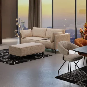 KARE Design Bank 3-zits Victor Beige 233cm