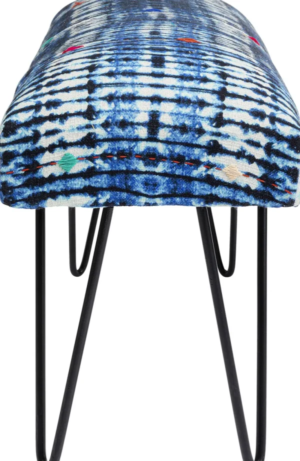 KARE Design Bankje Desna Patchwork Blue 80cm
