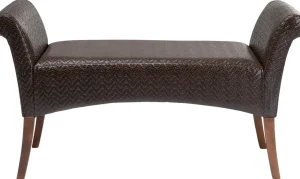 KARE Design Bankje Motley Zigzag Brown