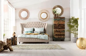 KARE Design Bed City Spirit Linnen Natuurlijk 180x200cm