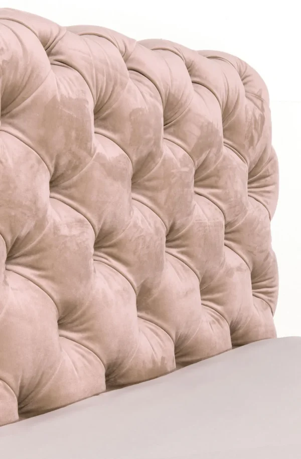 KARE Design Bed Desire Fluweel Ecru 160x200cm