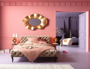 KARE Design Bed Desire Fluweel Ecru 160x200cm