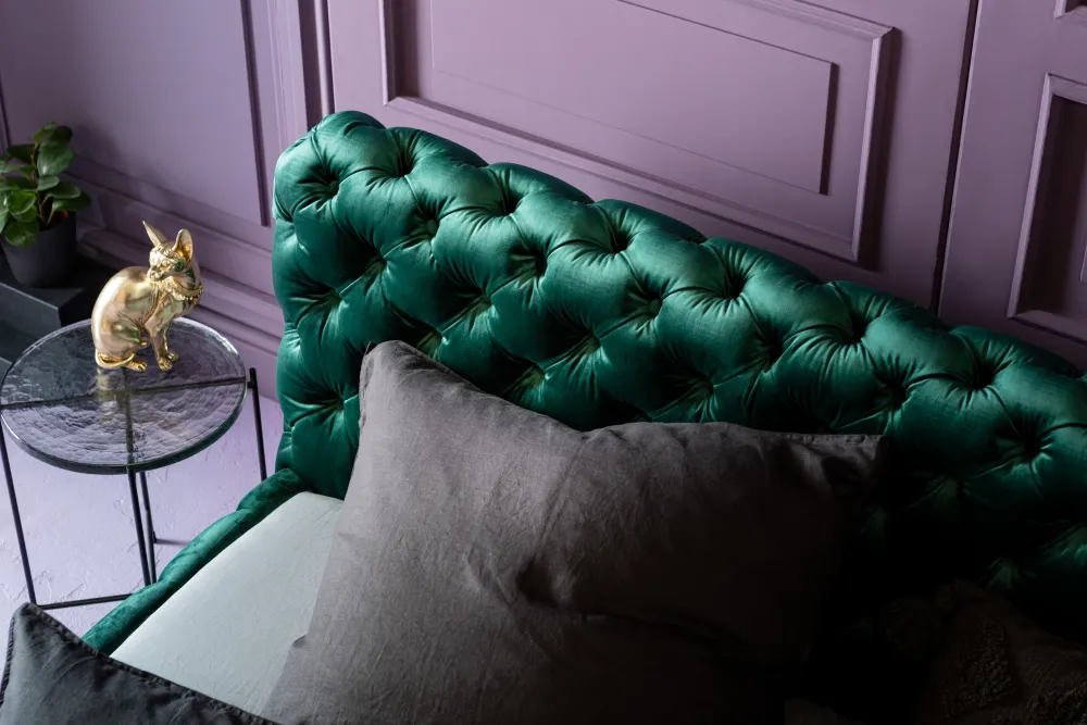 bed_desire_fluweel_groen_xcm_3.webp KARE Design Bed Desire Fluweel Groen 180x200cm