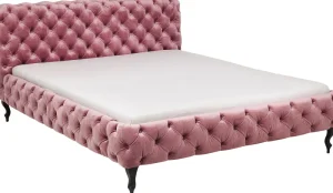 KARE Design Bed Desire Fluweel Roze 180x200cm