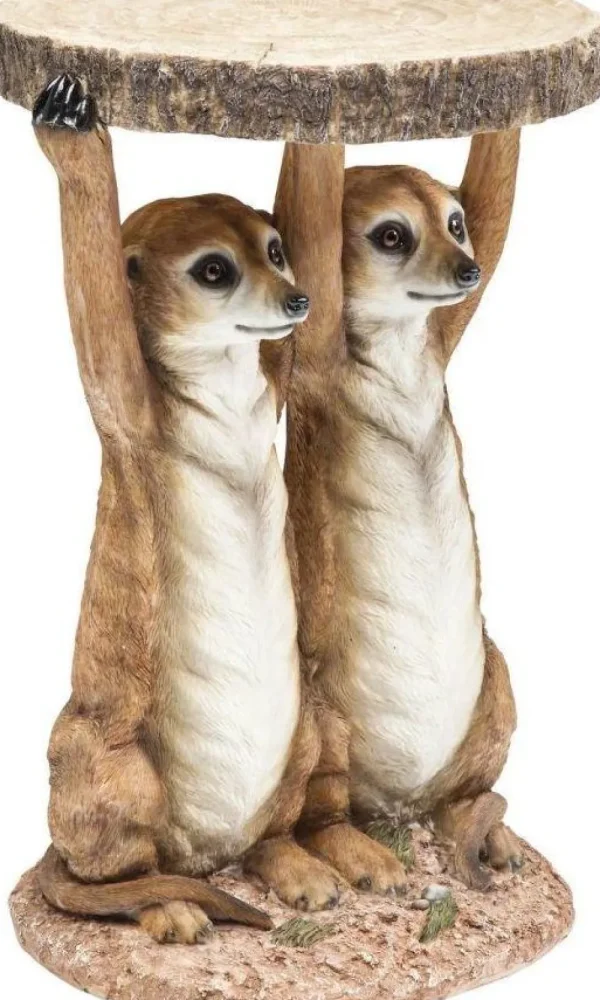 KARE Design Bijzettafel Animal Meerkat Sisters Ø33cm