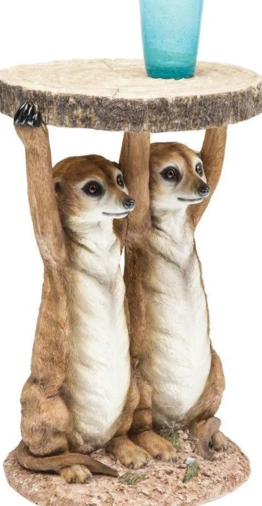 KARE Design Bijzettafel Animal Meerkat Sisters Ø33cm