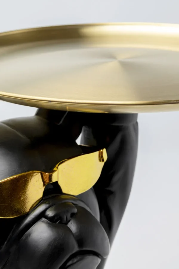 KARE Design Bijzettafel Cool Bulldog Dienblad Black 34x55cm