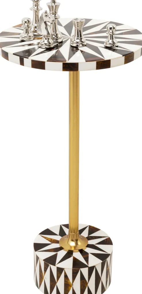 KARE Design Bijzettafel Domero Star Brown White Ø25cm