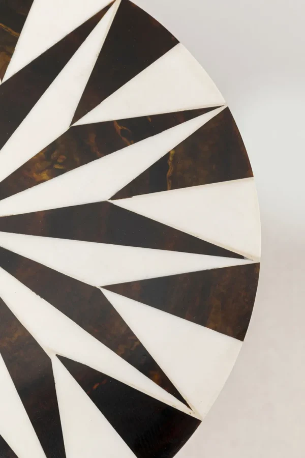 KARE Design Bijzettafel Domero Star Brown White Ø25cm