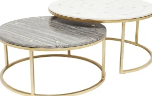 KARE Design Bijzettafel Mystic Rond (2-delig) Ø90cm