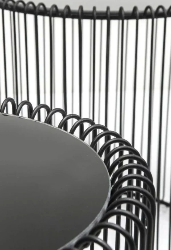 KARE Design Bijzettafel Wire Zwart (2-delig) Ø44cm