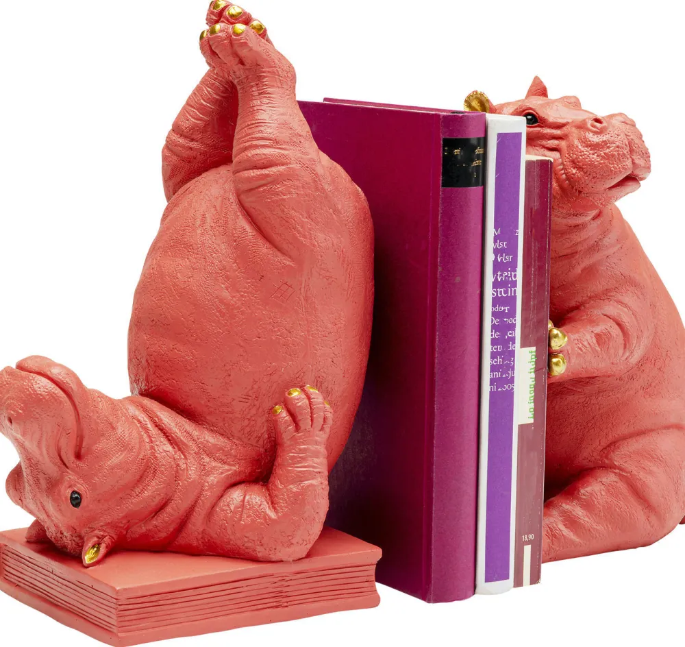 boekensteun_nijlpaard_roze_delig_1.webp KARE Design Boekensteun Nijlpaard Roze (2-delig)