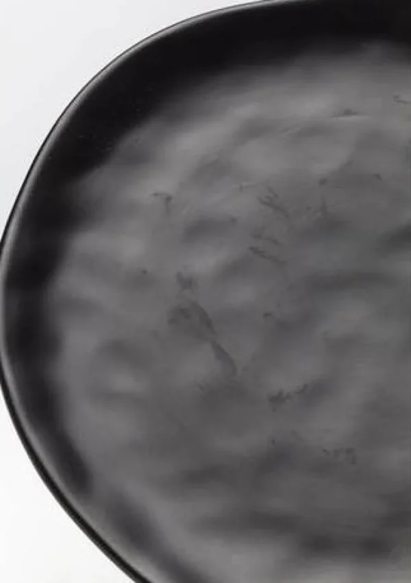 KARE Design Bord Organic Zwart Ø26cm