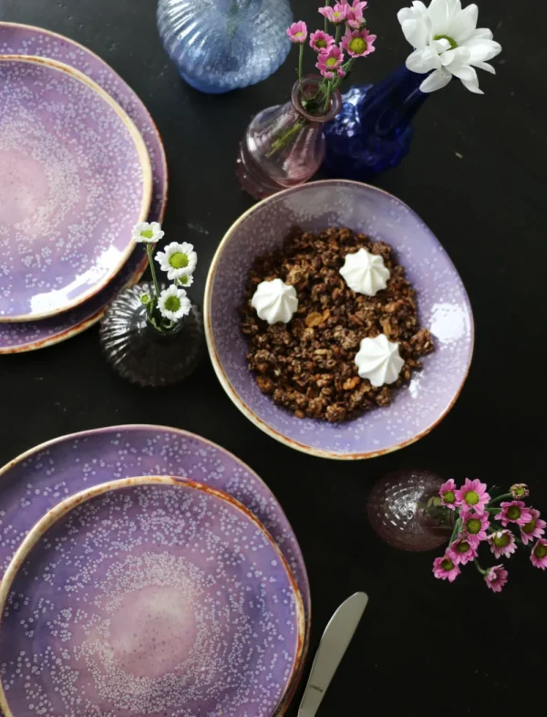 KARE Design Bord Shirley Violet Ø26cm