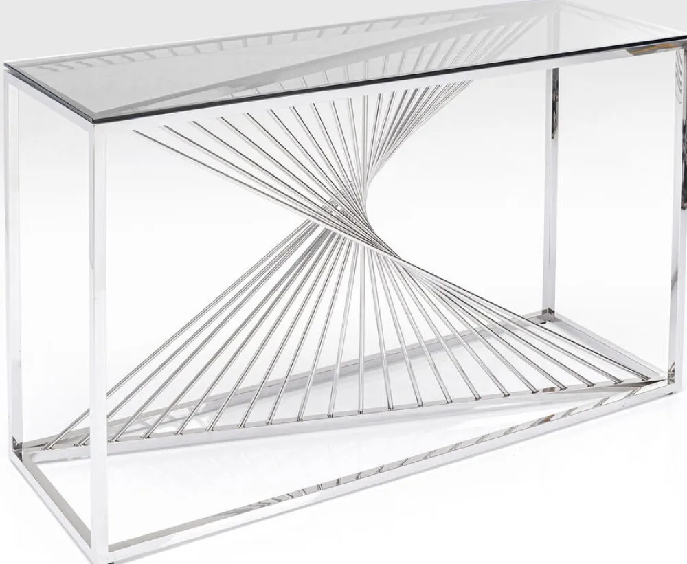 console_laser_zilver_helder_glas_xcm_1.webp KARE Design Console Laser Zilver Helder Glas 120x40cm