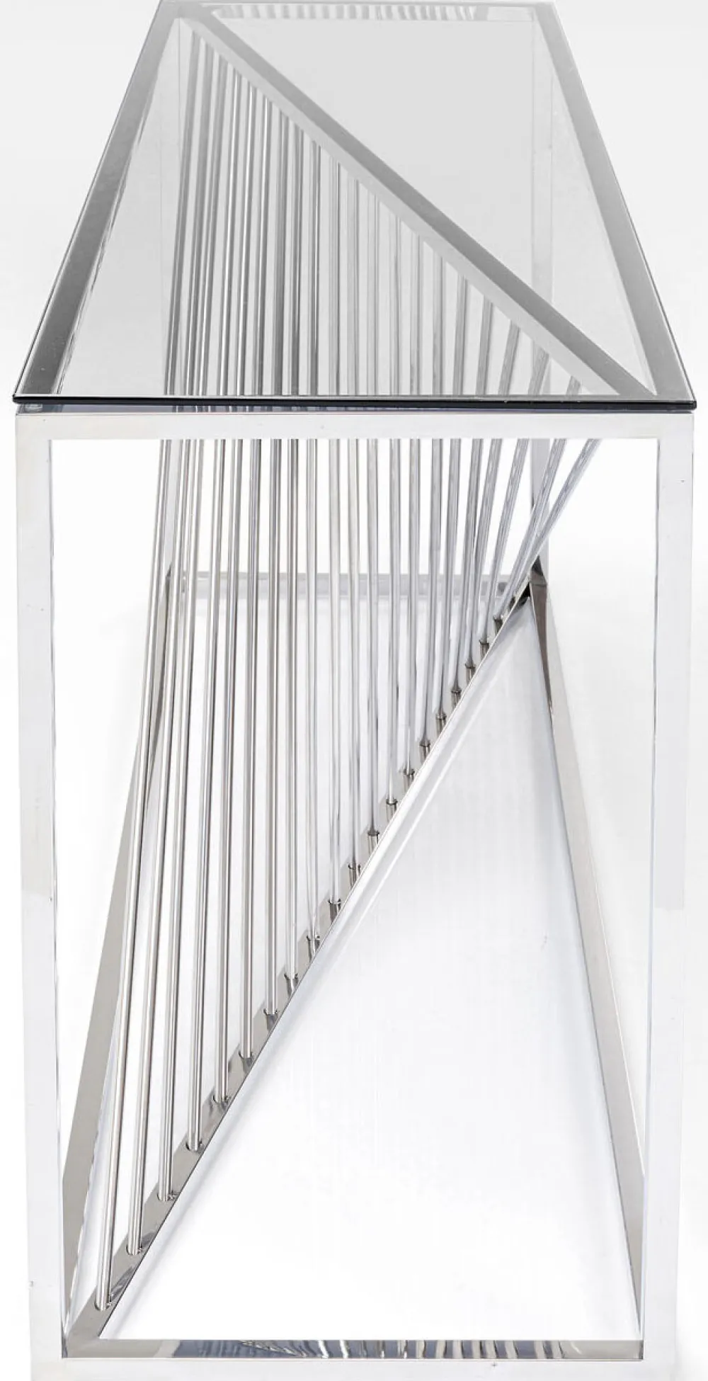 console_laser_zilver_helder_glas_xcm_3.webp KARE Design Console Laser Zilver Helder Glas 120x40cm