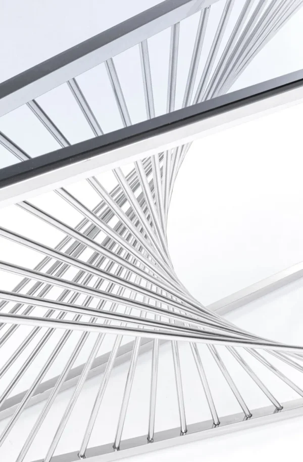 KARE Design Console Laser Zilver Helder Glas 120x40cm