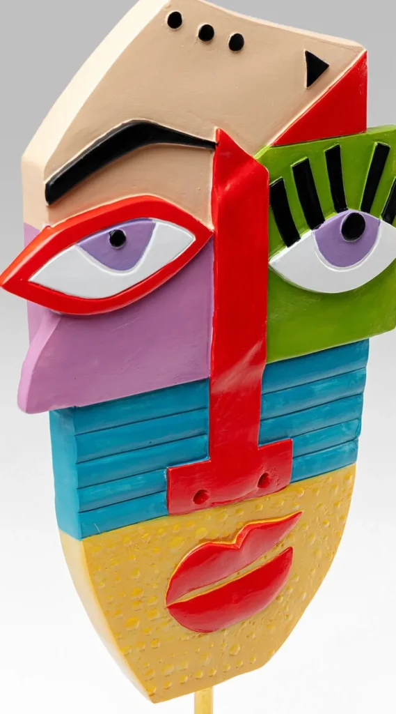 KARE Design Decofiguur Abstract Face Multicolour 52cm