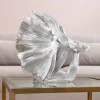 KARE Design Decofiguur Betta Fish Zilver Klein