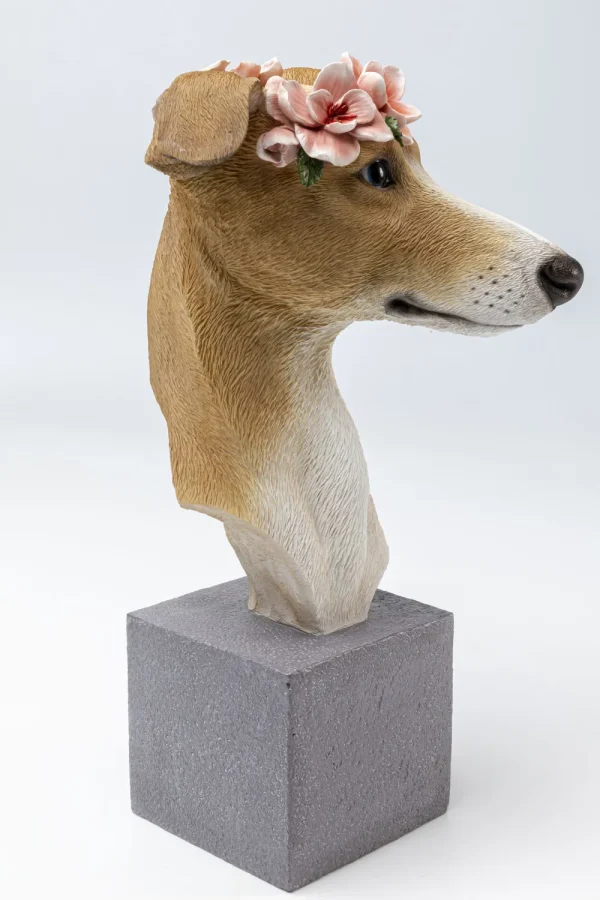 KARE Design Decofiguur Fiori Greyhound 47cm