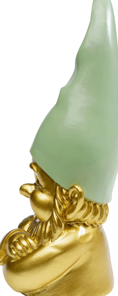 KARE Design Decofiguur Gnome Gold Green 21cm