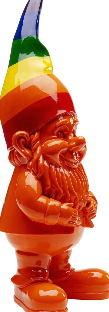 KARE Design Decofiguur Gnome Standing Rainbow Oranje 46cm