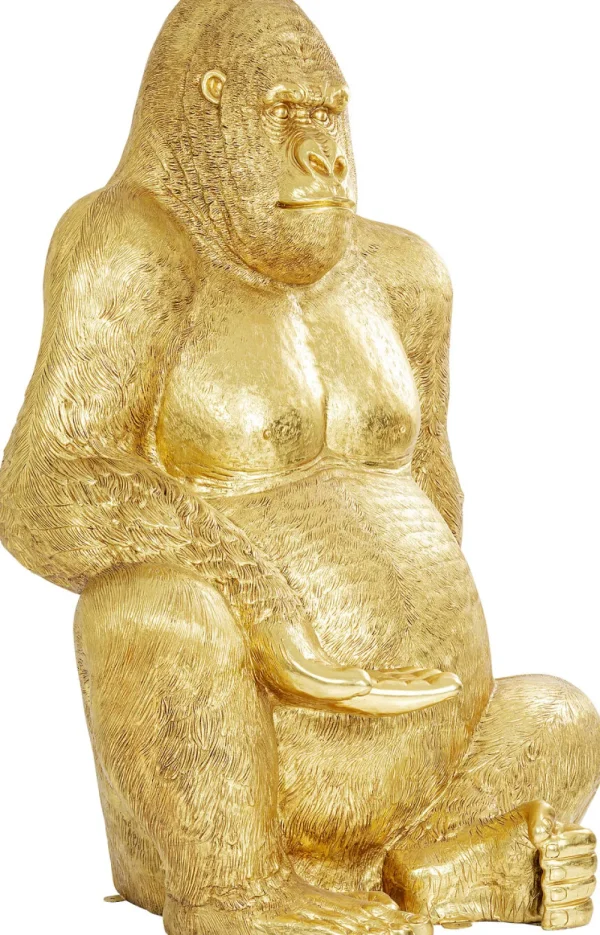 KARE Design Decofiguur Gorilla Goud XL 180cm