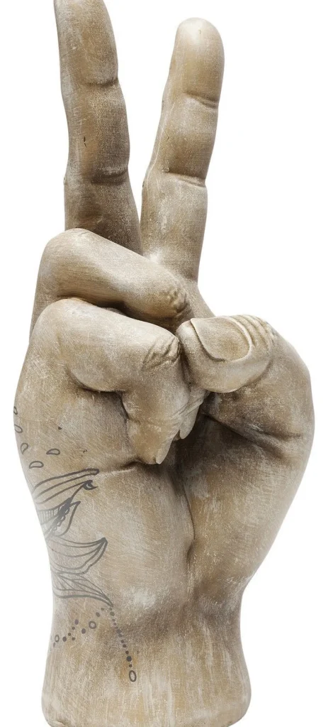 KARE Design Decofiguur Hand Victory Tattoo Eye 36cm
