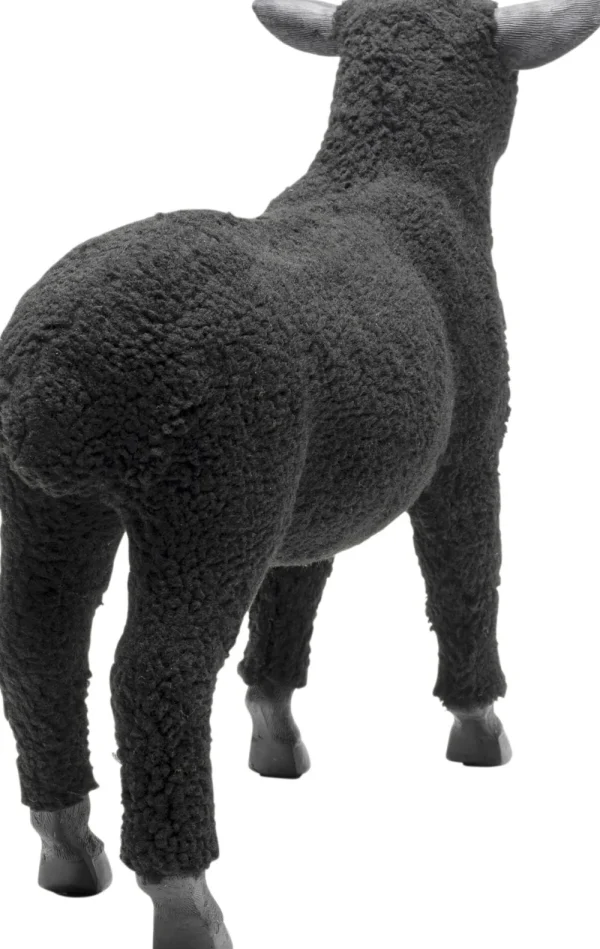 KARE Design Decofiguur Happy Sheep Wool Black 37cm
