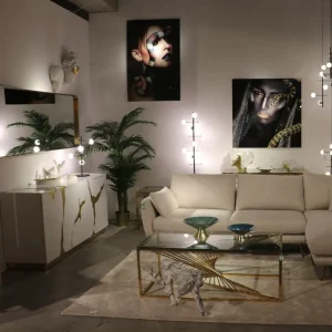 KARE Design Decofiguur Leopard Marmer 95cm