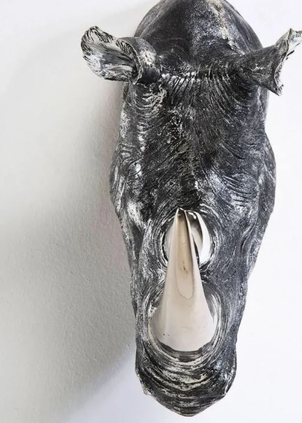 KARE Design Decofiguur Neushoornkop Antiek