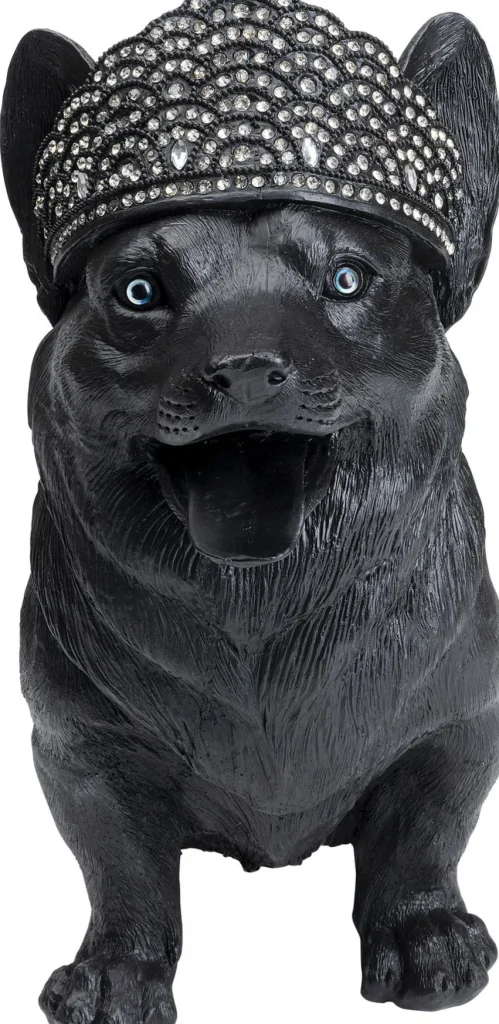 KARE Design Decofiguur Royal Standing Corgi Zwart