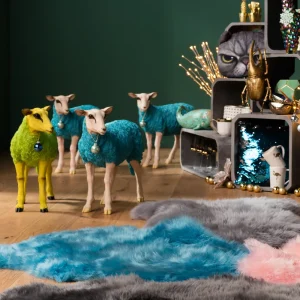 KARE Design Decofiguur Sheep Colore Groen