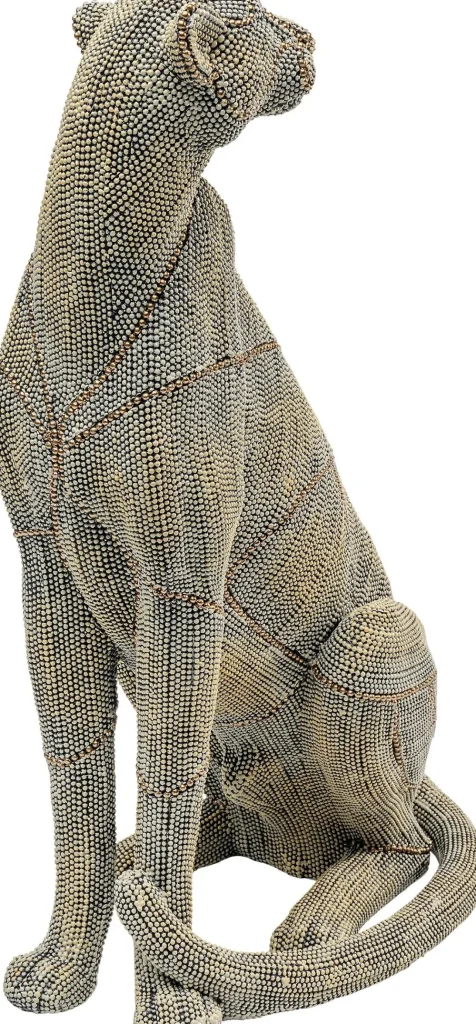 KARE Design Decofiguur Sitting Leopard Pearls 42cm